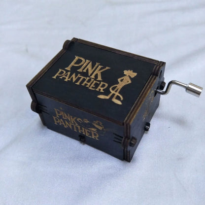 Wooden Hand Cranked Music Box, Sky City, Exquisitely Carved with Multiple Black Creative DIY Dark Music Boxes